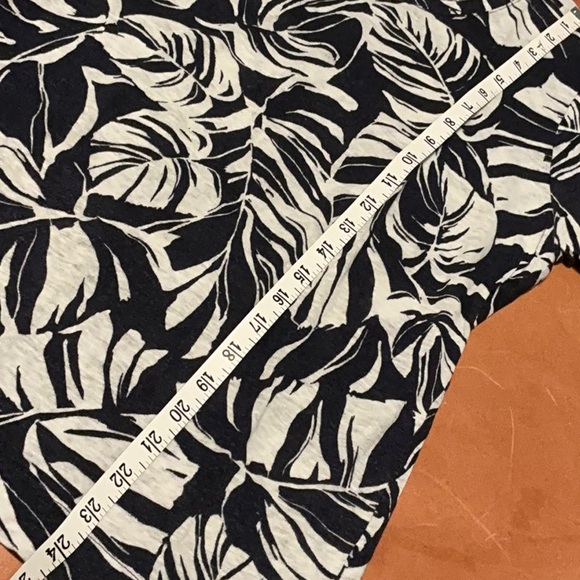 Ann Taylor Linen Tee, Navy and White - Picture 4 of 4